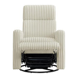 Oxford Baby Layton Glider/Recliner Nursery Chair, Corduroy Pearl White Oxford Baby