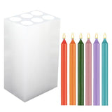 Long Cylinder Shape Silicone Candle Mold 6 Holes Candle Making Mold Long Pillar Candle Molds for Candle Making
