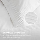 Bedsure Luxury Hotel Duvet Cover King Size, 100% White Cotton Rope Weave Bedding Set, Includes 1 Duvet Cover 104x90 Inches with Hidden Zipper & 2 Pillow Shams, Comforter Sold Separately Bedsure