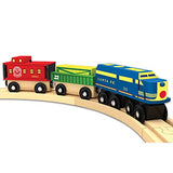 MasterPieces Wood Train Sets - Lionel Santa Fe Cargo 3 Piece Train Set - Officially Licensed Toddler & Kids Toy Masterpieces