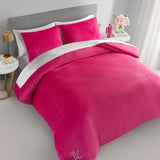 Juicy Couture Hot Pink Velour Full/Queen Comforter Set - 3 Piece Luxury Bedding Ensemble Juicy Couture