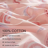 Ivellow Twin Duvet Cover Bed Set 100% Cotton Rainbow Pink for Girls Cute Kawaii Bedding Set 3 Pcs Ultra Soft Breathable Toddler Teen Kids Patterned Cartoon Comforter Cover. Ivellow