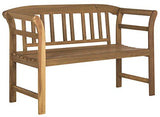 Safavieh PAT6742A Outdoor Collection Porterville 2 Seat Bench, Natural Safavieh