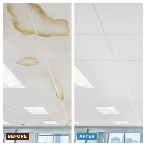 Armstrong Ceiling Tiles; 2x2 Ceiling Tiles - 12 pcs White Ceiling Tiles; Acoustic Ceilings for Suspended Ceiling Grid; Ultima Lay-in & TEGULAR 1912 Armstrong