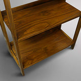 Casual Home Stratford 3-Shelf Folding Bookcase-Warm Brown Casual Home