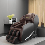 Real Relax Massage Chair Favor-06, Full Body Zero Gravity SL-Track Shiatsu Massage Recliner Chair with APP Control, Brown Real Relax