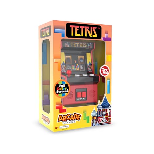 Arcade Classics Tetris - Retro Mini Arcade Game, Full Color Screen, Classic Handheld Electronic Game Console, 90s Toy, Great Gift for Kids 8+ Arcade Classics