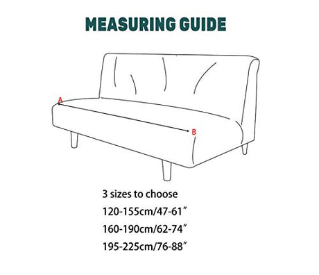 vannawong Folding Sofa Slipcover Stretch Armless Futon Couch Covers Plush Velvet Soft One Piece T Cushion Sleeper Bed Lounge Covers Removable Solid Color Hot Pink 160-190cm/62-74 vannawong