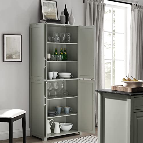 Crosley Furniture Savannah Tall Pantry, Gray Crosley Furniture