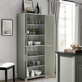 Crosley Furniture Savannah Tall Pantry, Gray Crosley Furniture