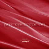 Cobedzy Satin Sheets King Size, 4 Pcs Silky Soft Satin Bed Sheets King Set with Deep Pockets, Extra Smooth & Luxurious Microfiber Sheet for Hair and Skin(Red) Cobedzy