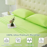 Homilay Twin Size Bed Sheet Set - 3 Piece Soft Microfiber Sheets with Deep Pockets, Cooling Technology, and Wrinkle-Free Pillowcase. Hotel-Quality, Durable Bedding, Sharp Green Homilay