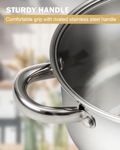 Cook N Home 4-Piece 8 Quart Multipots, Stainless Steel Pasta Cooker Steamer Cook N Home