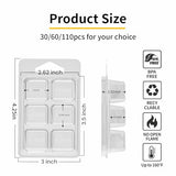 MGLIFEUL Wax Melt Container Clamshell Packaging Mold Box Stand for Plastic Clear Empty Wax Candle Melt Tart Packaging Cube Container Clamshell Mold Holder Organizer Tray Empty Shape Bulk wth Lid