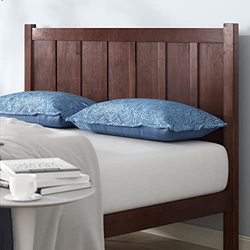 Zinus Adrian King Size Rustic Wood Platform Bed with Headboard – No Box Spring Needed - WoodArtSupply