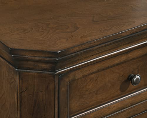 Roundhill Furniture Maderne Traditional Wood 9-Drawer Dresser with Mirror, Antique Walnut Finish Roundhill Furniture