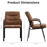 BoisKom Office Guest Reception Chair Set of 4, Conference Room Chairs Waiting Room Chairs 4 Pack, Modern Leather Office Desk Chair No Wheels. BoisKom
