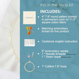 Huacan Embroidery Kit for Beginners Adults Includes Stamped Bees Pattern, Hoop, Color Threads,Tools,Easy to Follow Instruction