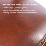 AULIFE Cow top Leather Upholstered and Wooden Legs Set of 2 Bar Stools, 360 Degree Swivel Bar Height Contemporary Leisure Style Bar Stool Chair for Home Kitchen Counter, Dining Room, Restaurant,2pcs AULIFE