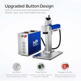 Monport 30W Fiber Laser Engraver with 3D & Deep Engraving, 5.9" x 5.9" Work Area, 10000mm/s 360°Laser Marking Etching Machine for Metal, Silver, Stainless Steel, Gold with Rotary Axis & Lightburn Monport