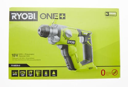 Ryobi R18SDS-0 ONE+ SDS Plus Cordless Rotary Hammer Drill (Body Only) - Hyper Green - WoodArtSupply