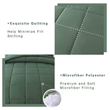 DOWNCOOL Twin Comforter Set -All Season Bedding Comforters Sets with 1 Pillow Case -2 Pieces Bed Set Down Alternative Comforter Set -Sage Green Twin Bedding Sets(64"x88") DOWNCOOL