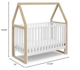 Storkcraft Orchard 5-in-1 Convertible Crib (White with Driftwood) – GREENGUARD Gold Certified, Canopy Style Baby Crib, Converts from Crib to Toddler Bed, Daybed and Full-Size Bed Storkcraft