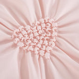 HOMBYS 3 Pieces Princess Pink CribBedding Set for Baby Girls, Ultra Soft Blush Pinch Pleat Comforter Set with Ruffles for All Season HOMBYS