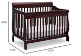 Delta Children Canton 4-in-1 Convertible Crib - Easy to Assemble, Espresso Cherry Delta Children