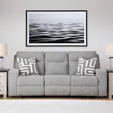 Signature Design by Ashley Biscoe Casual UV Resistant Power Reclining Sofa with Adjustable Headrest and USB Ports, Light Gray Signature Design by Ashley