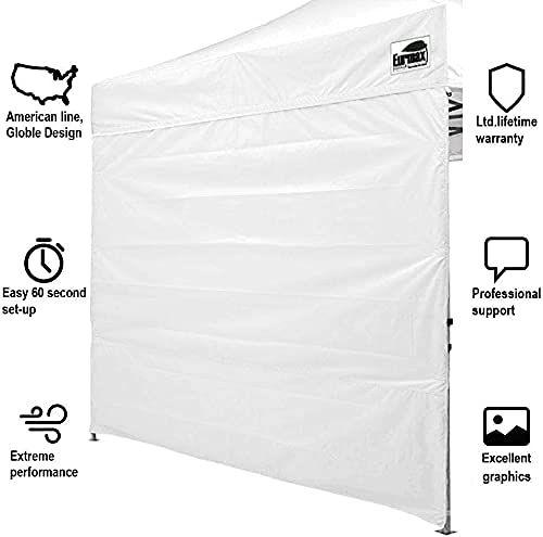 Eurmax USA Instant Canopy SunWall Tent Sidewalls for 10x10 Pop Up Canopy Tent,1 Pack Sidewall Only (White) Eurmax