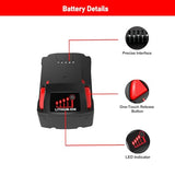 2Pack 5.0Ah 18V Lithium-ion Battery Replacement for Milwaukee M18 Battery, Replacement for Milwaukee M18 Cordless Power Tools 18V Batteries 48-11-1850 48-11-1840 48-11-1812 and 18 Volt Charger Volvmakz