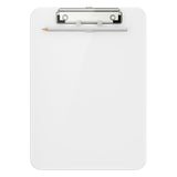 Hongri Plastic Clipboard, White 8.5x11" Clipboard, A4 Letter Size Clipboards for Nurses, Students, Office and Women, Clipboard with Pen Holder and Low Profile Clip, Size 12.5 x 9 Inch(White) Hongri