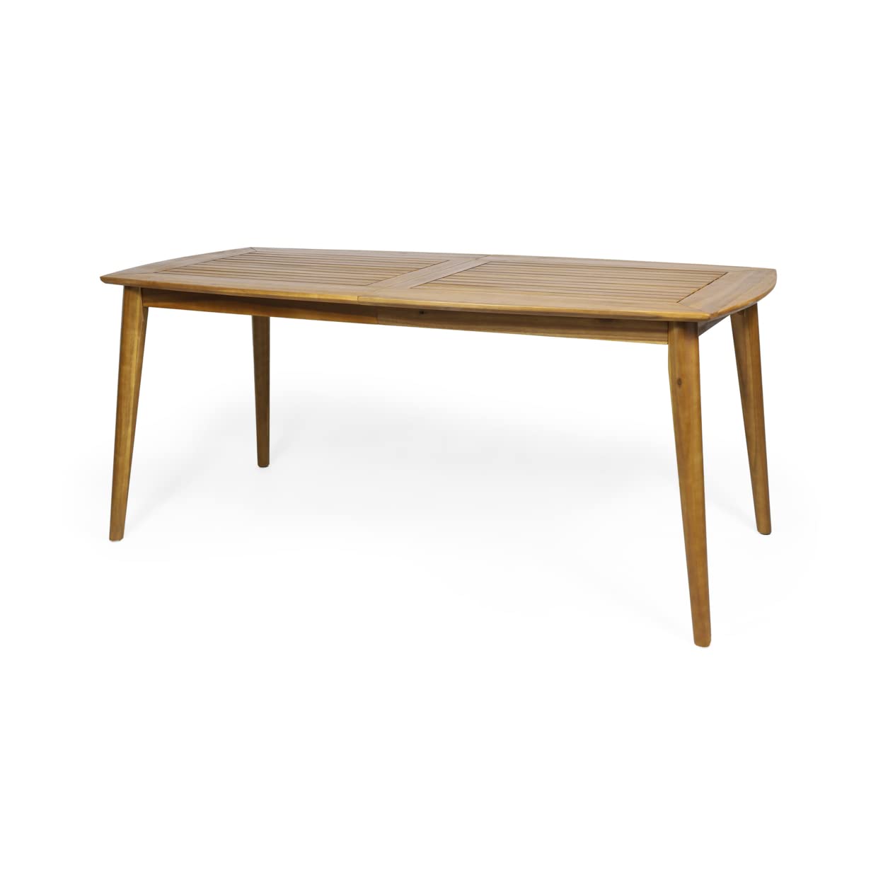 Christopher Knight Home Gwendolyn Outdoor Rustic Acacia Wood Dining Table, Teak - WoodArtSupply