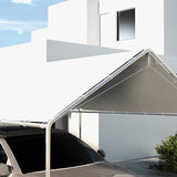 Outsunny 10' x 20' Carport Replacement Top Canopy Cover, UV Resistant and Water Resistant Car Port Portable Garage Tent Cover with Ball Bungee Cords, Outsunny