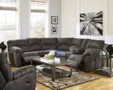 Signature Design by Ashley Tambo Faux Leather Manual Rocker Recliner, Gray Signature Design by Ashley