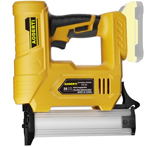 Cordless Nail Gun for DEWALT 20V MAX Battery, 18GA 5/8 to 1-1/4 Inch, 2 in 1 Brad Nailers, Brushless Motor, 2 Mode, Lightweight and Ergonomic for Home Improvement, DIY and Wood Workpieces (To - WoodArtSupply