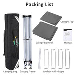 COBIZI 10x10 Pop Up Canopy Tent with 4 Sidewalls Party Tents for Parties Weddings Backyard Waterproof Commercial Instant Outdoor Events Tent with Stakes, Ropes（10 x 10 ft Gray COBIZI