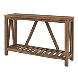 Walker Edison Modern Farmhouse Accent Entryway Table Entry Table Living Room End Table, 52 Inch, Rustic Oak Walker Edison