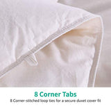APSMILE Oversized King Luxury Organic Cotton All Season Down Feather Fibers Comforter, High Fill-Power Medium Warmth Duvet Insert (120x98, Ivory White) APSMILE