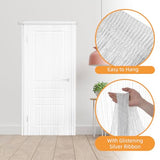 4 Pieces Glitter String Curtains Doorway Beads Curtains, 39 x 79 Inch Hanging Fringe Hippie Room Divider Door String Curtain Boho Doors Tassel for Doorways, Windows, Closet, Privacy Decor (White) VavoStocks
