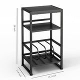 ZEXVIDA Record Player Stand,3-Tier Record Player Table with U-Shaped Vinyl Storage Up to 120 Albums,28" H End Table Turntable Stand with Storage,Record Table Vinyl for Living Room Bedroom ZEXVIDA