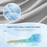 Cozy Bliss Cooling Comforter King Size, Reversible Lightweight Cooling Blankets for Hot Sleepers and Night Sweats, Q-Max>0.45 Soft Breathable Silky Smooth Summer Comforter, Cool Grey, 106"x90" Cozy Bliss