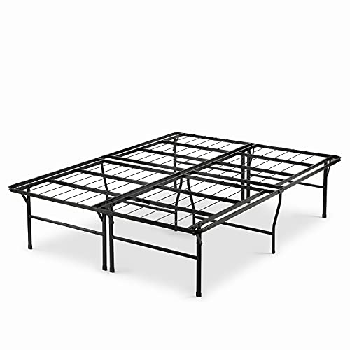 ZINUS Heavy Duty 18 Inch Metal Platform Bed Frame - Sturdy Mattress Foundation with Underbed Storage, King, Black - WoodArtSupply