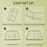 ZonLi Japanese Floor Futon Mattress Twin Size 75"x 39", 100% Cotton Cover 2.5'' Thicken Tatami Mattress, Foldable Sleeping Pad, Portable Dormitory Tatami Mat (Grey) ZonLi