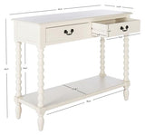 Safavieh Home Collection Athena Distressed White 2-Drawer Console Table SAFAVIEH