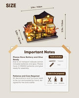 DIY Miniature House Kit, Mini House Kit for Beginners, DIY Dollhouse Kit for Adults to Build, Model Building Craft Diorama Kit, Ideal Gifts for Mothers Day Birthday Christmas(Japanese Garden House)