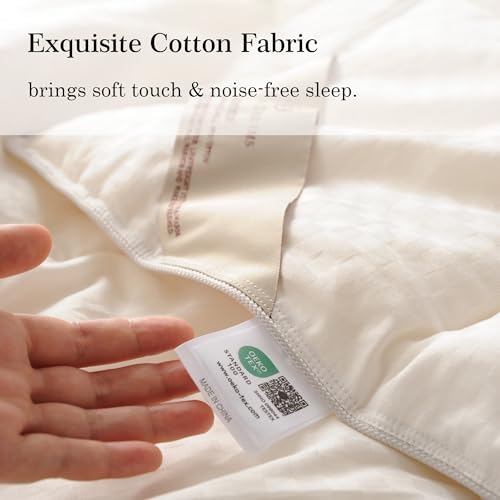 CUDDLE DREAMS Wool Comforter Duvet Insert, 100% Australian Wool Filling with Soft Noiseless Cotton Shell, Natural Warmth (Lightweight for Summer, Twin) CUDDLE DREAMS