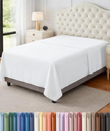 Utopia Bedding Flat Sheet - 1 Pack (Twin, White) - Soft Brushed Microfiber Fabric - Shrinkage & Fade Resistant Top Sheet - Easy Care Bed Sheet Utopia Bedding