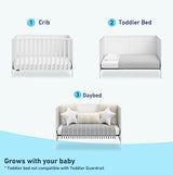 Graco Theo 3-in-1 Convertible Crib (White) - GREENGUARD Gold Certified, Converts to Toddler Bed & Daybed, Fits Standard Full-Size Crib Mattress, 4 Adjustable Mattress Heights Graco